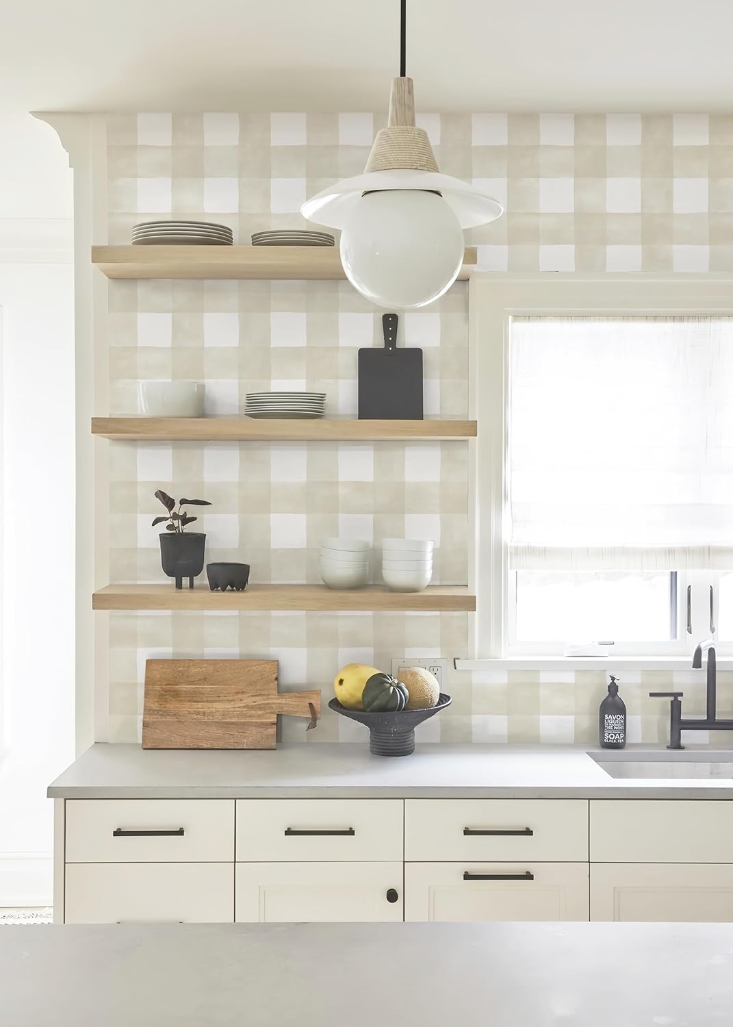 Peel and Stick Wallpaper Boho Modern Wall Paper Checkered Peel and Stick Removable Contact Paper Self Adhesive Wallpapers for Bedroom Bathroom Cabinet Shelf Liner Vinyl 17.3" x 393.7"