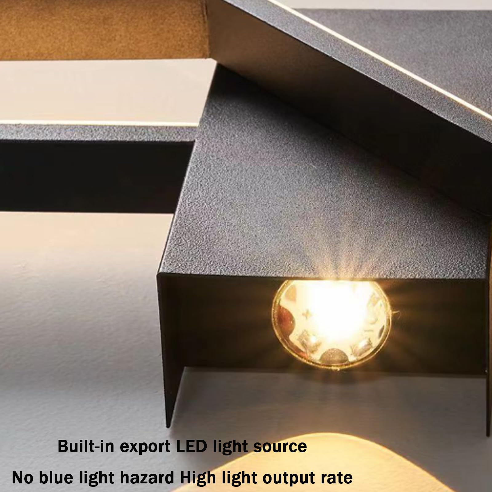 Czarna długa lampa ścienna LED z pilotem zdalnego sterowania, ściemnialne kinkiety ścienne 2700-6500K, nowoczesny minimalistyczny liniowy design, dekoracja wnętrz, stolik nocny, biuro, sypialnia