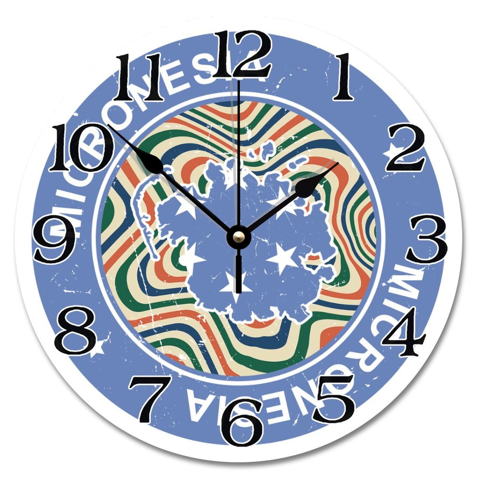 Horloge murale de ferme Micronésie silencieuse pour grand mur vide