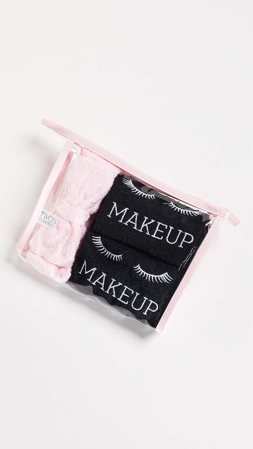 Two's Company 51833 Makeup Removal Kit Included 2 Towels & 1 Headband