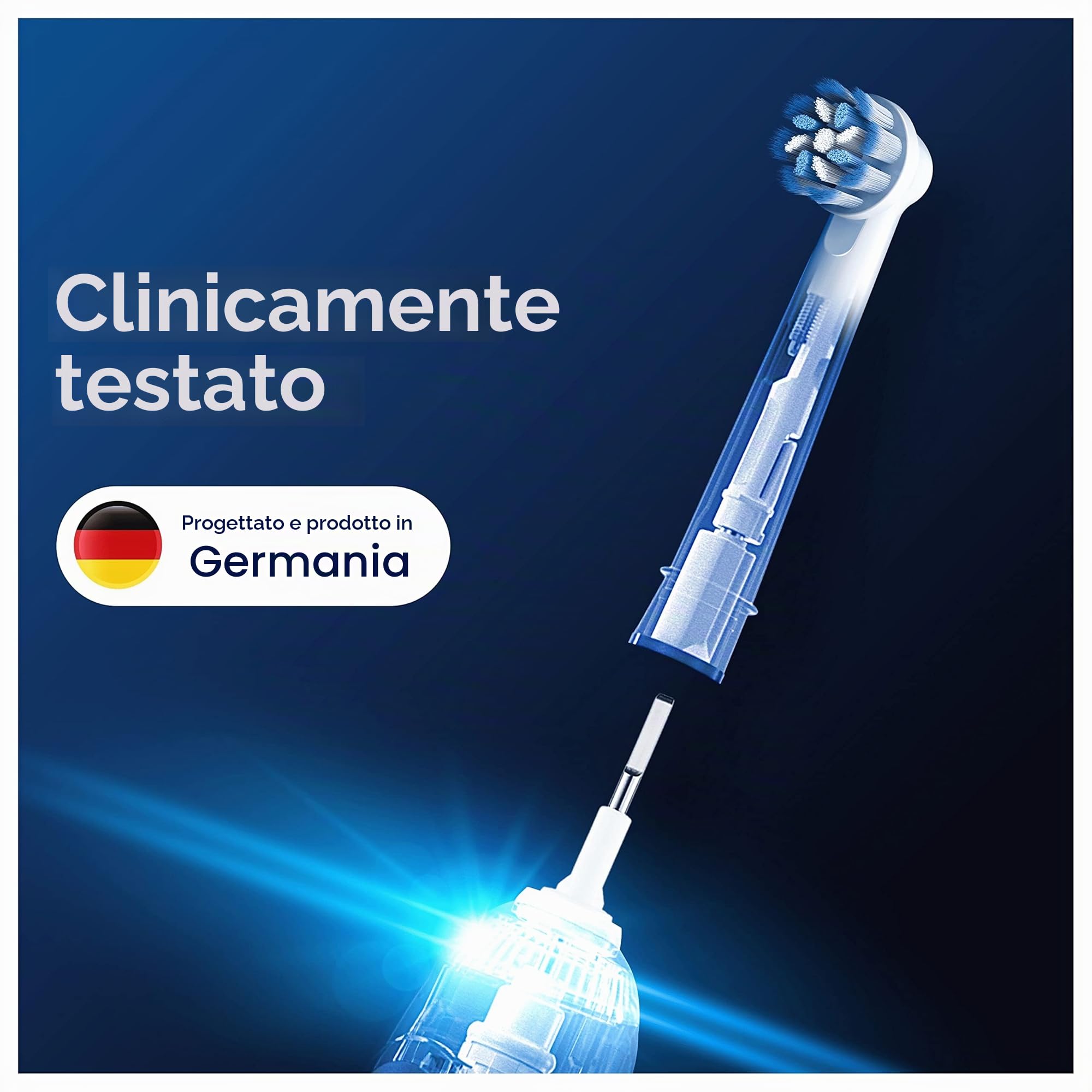 Oral-B Testine di Ricambio Sensitive Clean, Bianche, 12 Ricambi - 12 Testine di Ricambio per Spazzolino Elettrico, Rotonde Originali, Confezione Adatta alla Buca delle Lettere