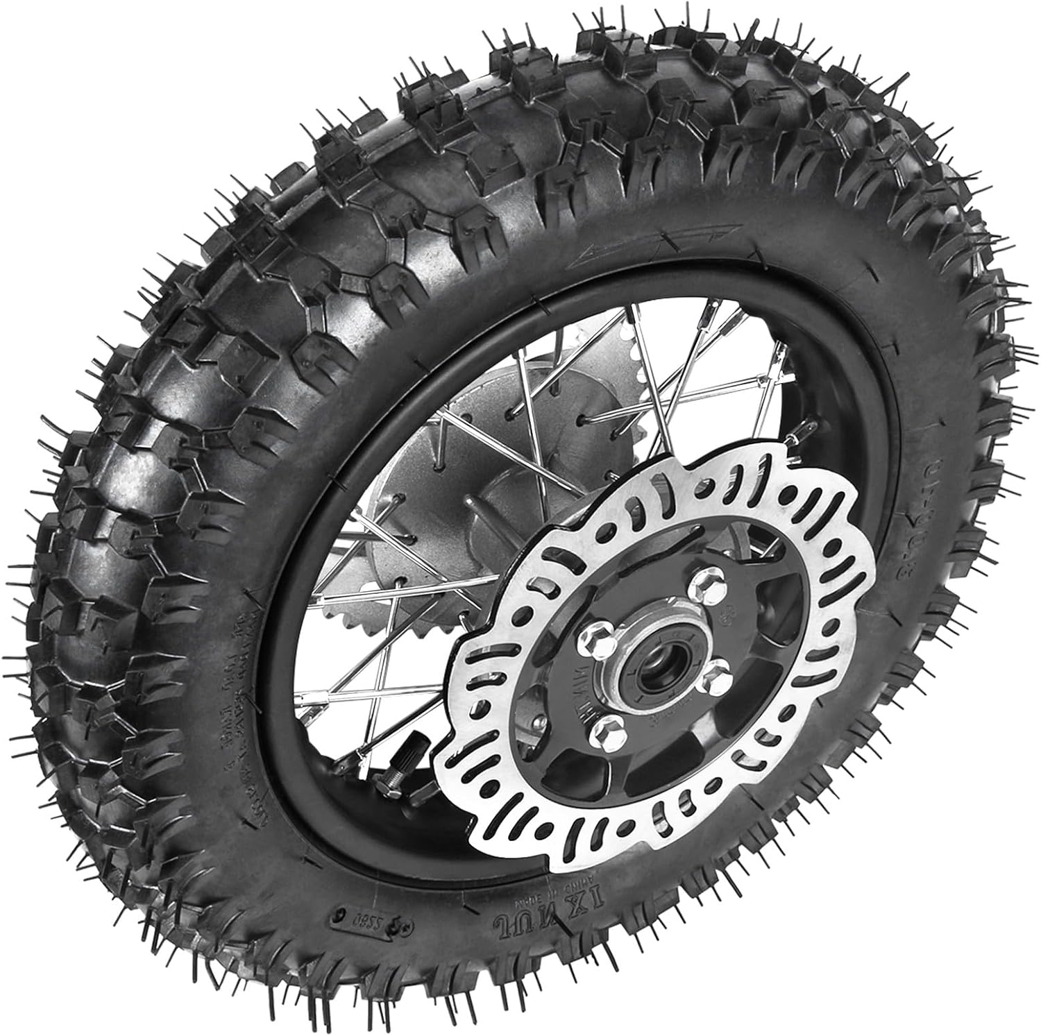 10" Rear Wheel 3.00-10 Tire Rim Disc Brake with Sprocket Kit Dirt Bike for CRF50 XR50 SSR 110 Taotao Apollo Pit Bike 50cc 70cc 90cc 110cc