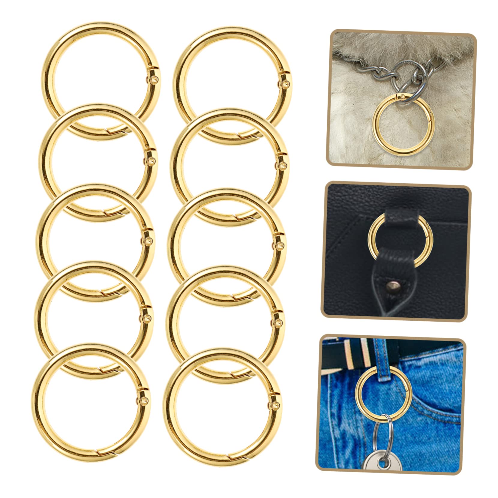 COHEALI 30pezzi Anelli Chiave Metallo Forma Piatta Anelli Di Ricambio Per Creazioni Stile Retro Perfetti Per Pendenti e Accessori