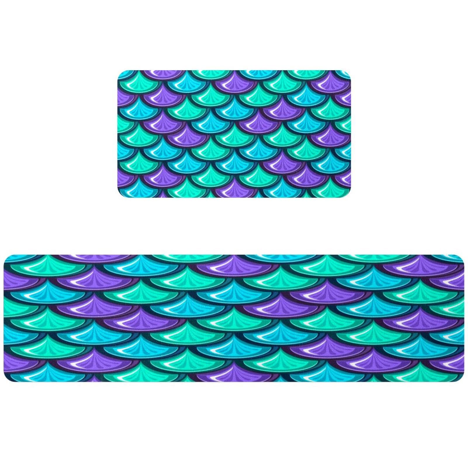 Tapis de cuisine pour couloir et buanderie : lot de 2 design sans couture