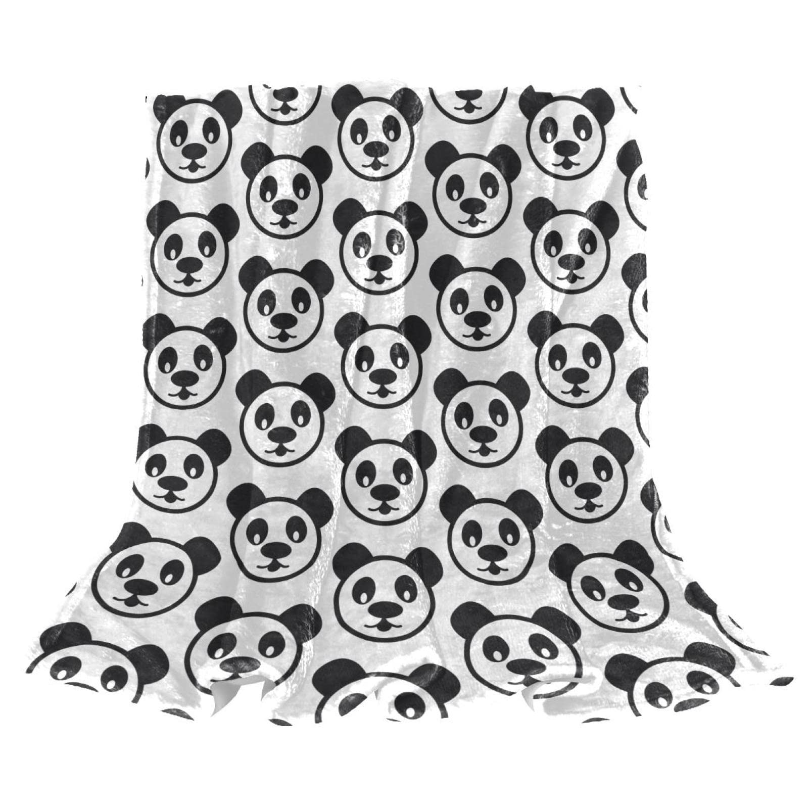 Couverture polaire panda en peluche légère et chaude pour canapé moderne