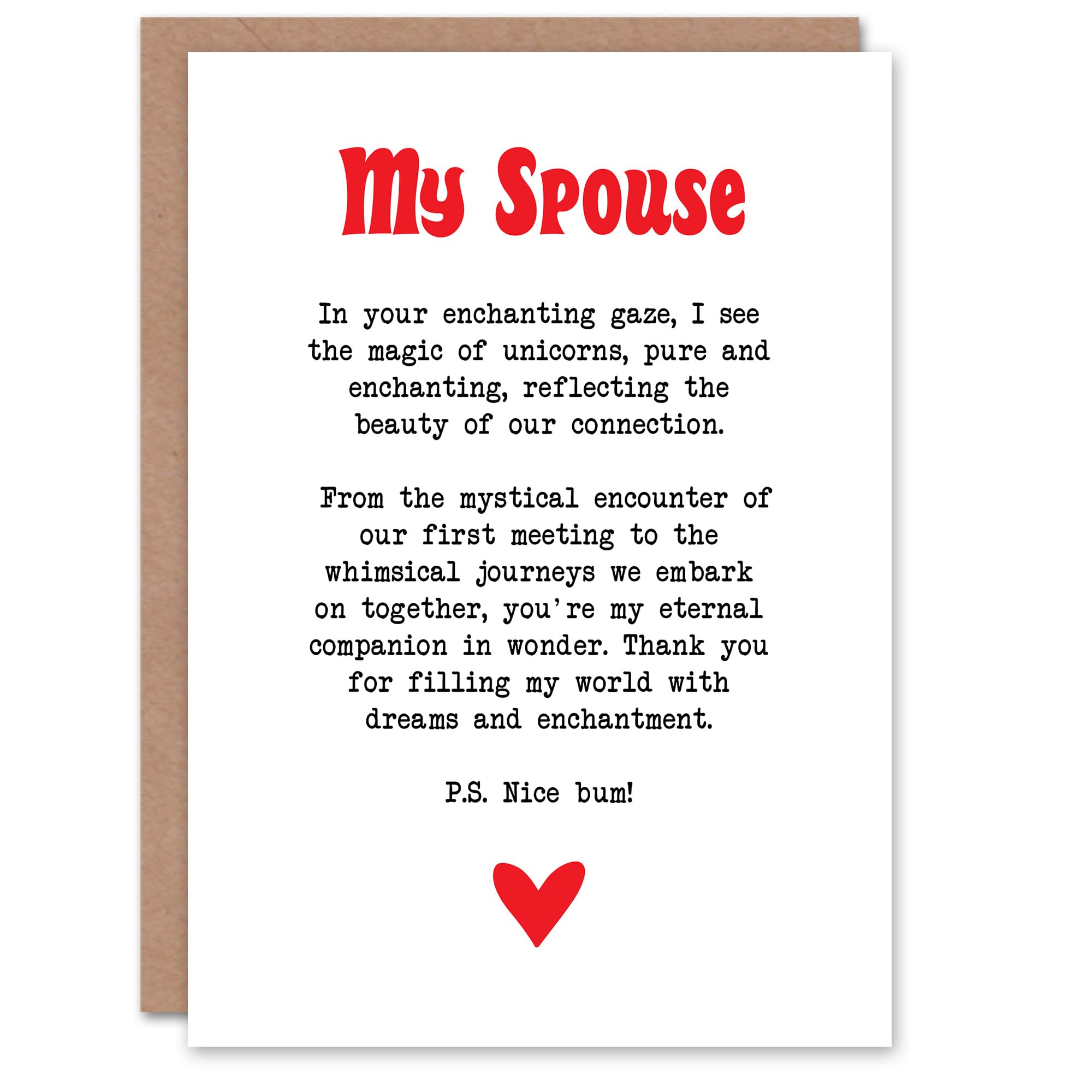 Artery8 Greeting Card Love Poem Anniversary White