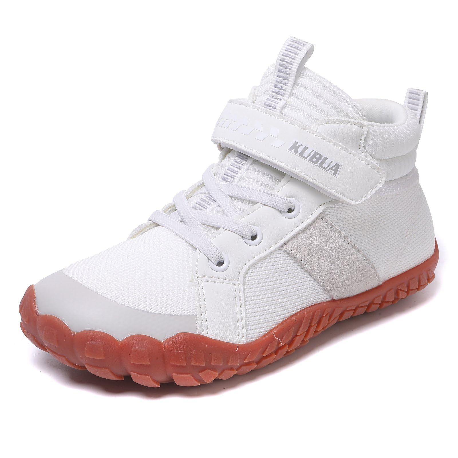 KUBUA Kids High Top Barefoot Shoes Boys Girls Minimalist Zero Drop Sneakers