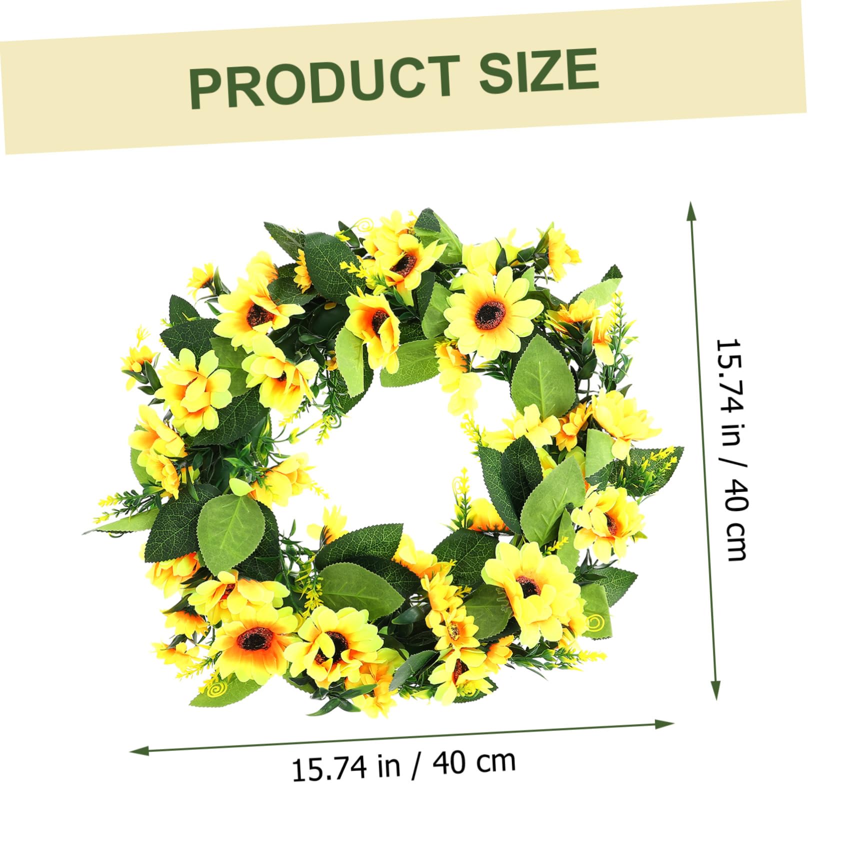 Künstlicher Sonnenblumenkranz Dekorativer Türkranz Für Hochzeiten Feste Heimdekoration Langlebig Und Pflegeleicht Für Innen Und Außenbereiche Mit Realistischem Design