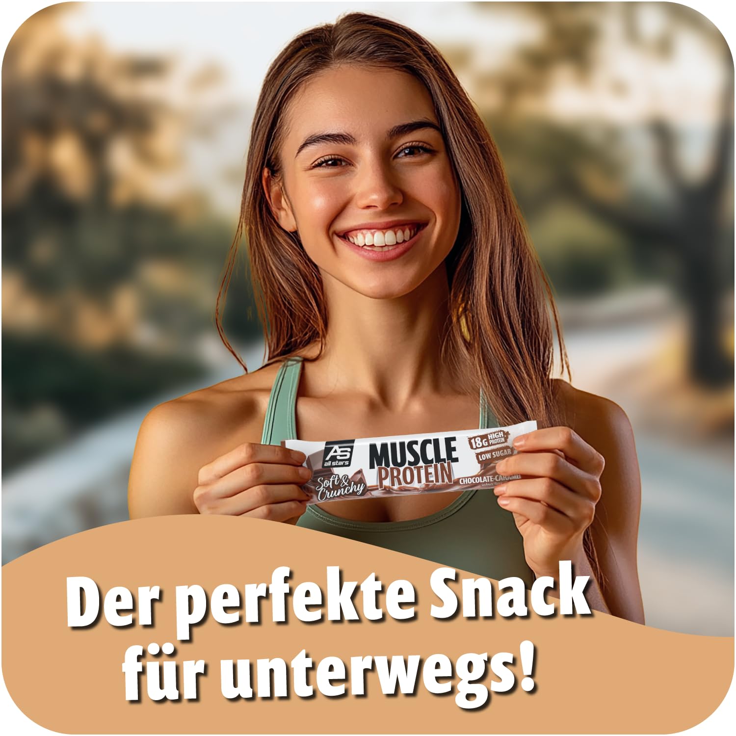 ALL STARS Muscle Protein Bar 12 x 65g Chocolate Caramel