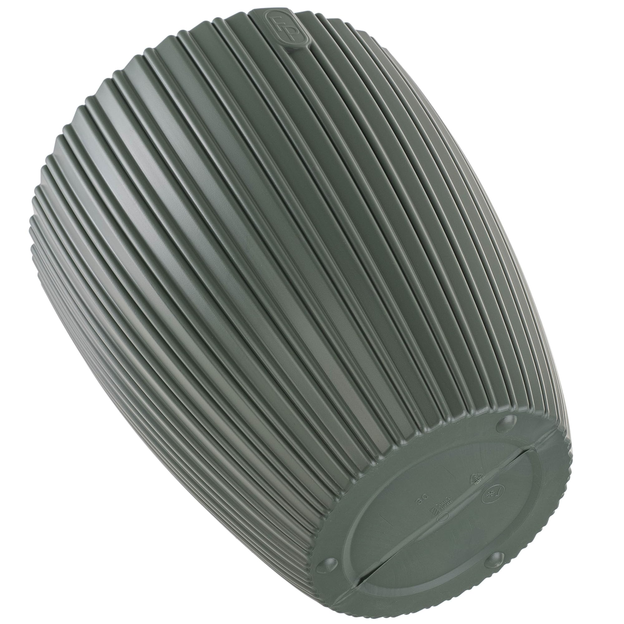 KADAX Pot de fleurs décoratif avec insert intérieur - Rond - En plastique - Pour l'intérieur et l'extérieur - Vert - 40 cm, K10160