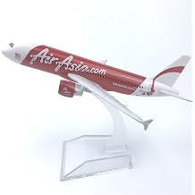 AirAsia Airways A320 Airplane Model 1400 Scale 16cm Alloy Metal Jet Airliner Replica for Collectible Display Shelf