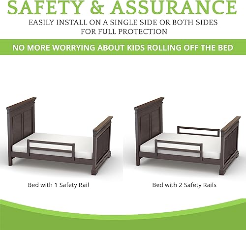 Miniatura 7 de CC KITS Barandilla de seguridad para bebés, niños y niños, barandilla de seguridad de madera maciza para niños pequeños, fácil instalación,