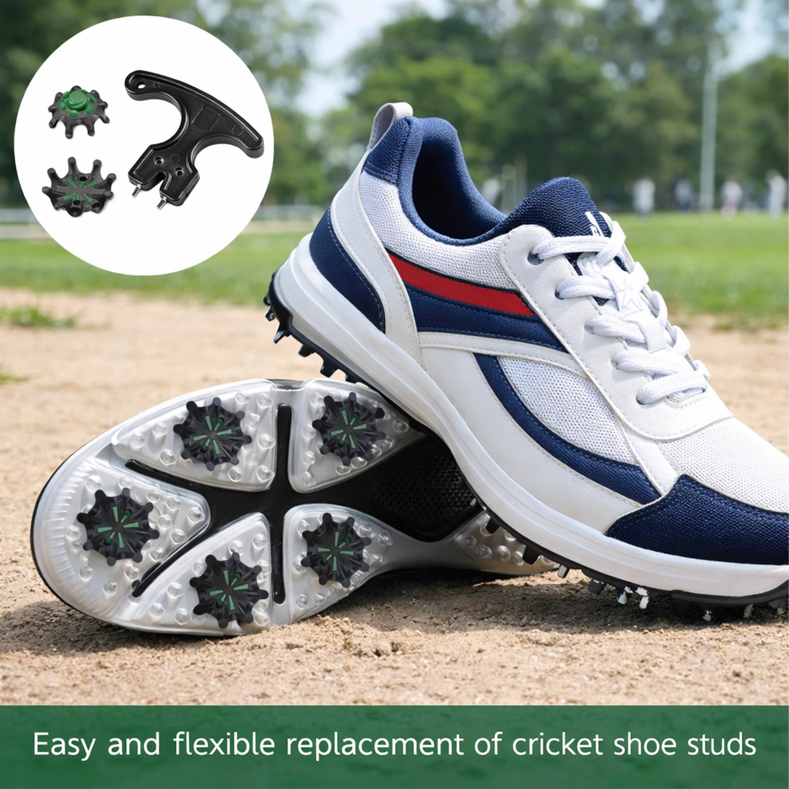 20 tacos de repuesto para zapatos de golf de giro rápido con llave, tacos de golf compatibles con Fast Lok Twist 3.0, tacos de goma suave antideslizantes para zapatos de golf FootJoy, negro y