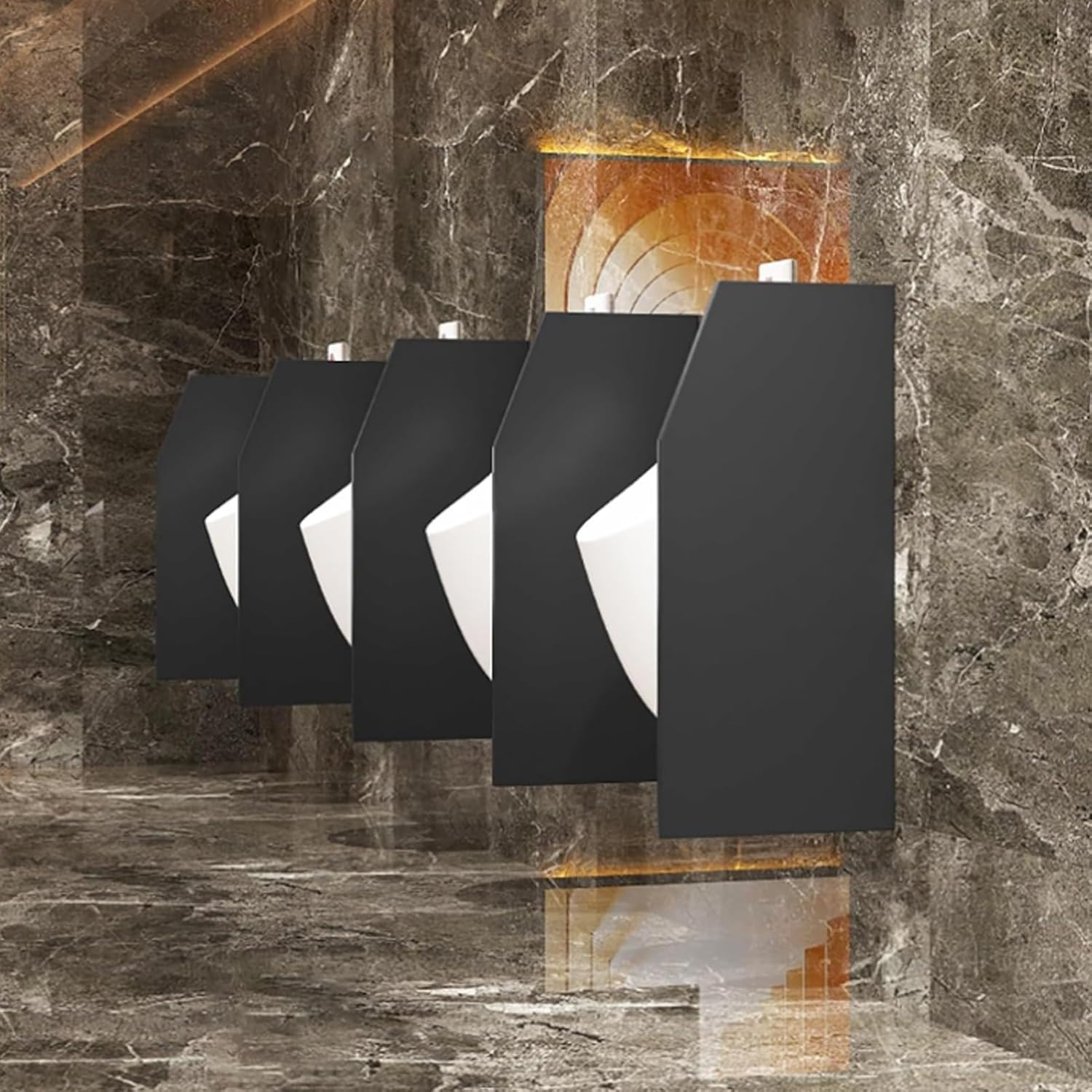 Urinal Partition, Public Toilet Partition, Urinal Divider, Wall-Mounted Men Urinal Screen Toilet Partition with Accessories, Toilet Protection Divider(1Pcs)