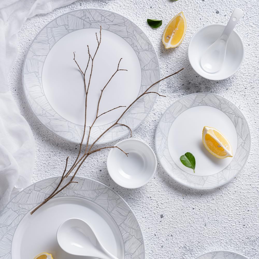 25SS RIM.ARK Classic long noble OP 美品 Larah by Borosil Premia Series Ivy Opalware Dinner Set | 29 Piece