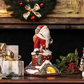 Villeroy and Boch Christmas Toys Memory Santa On Roof, Decorative Villeroy and Boch Christmas Toys Memory Santa On Roof, Decorative