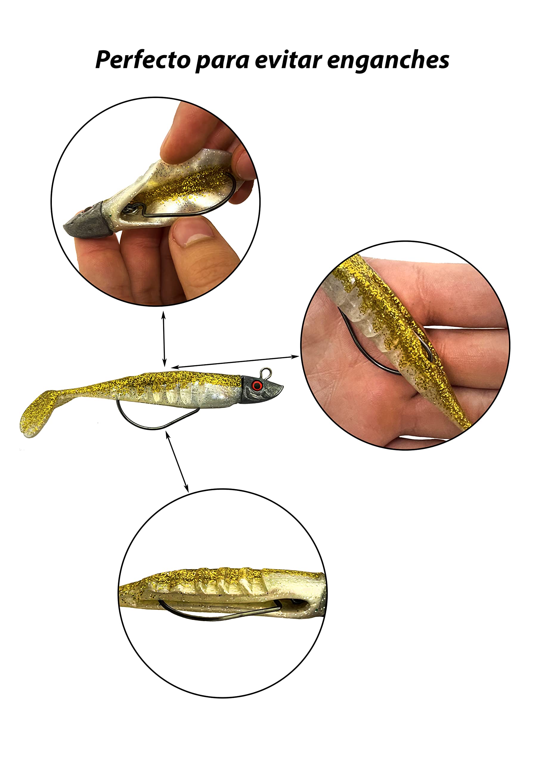 Esche da pesca Spinning - Silicone Spinning Branzino - Esche Spinning Sea - Esche artificiali da pesca - Esche in gomma per luccio/Black Bass/spigola - Pesca palude e mare