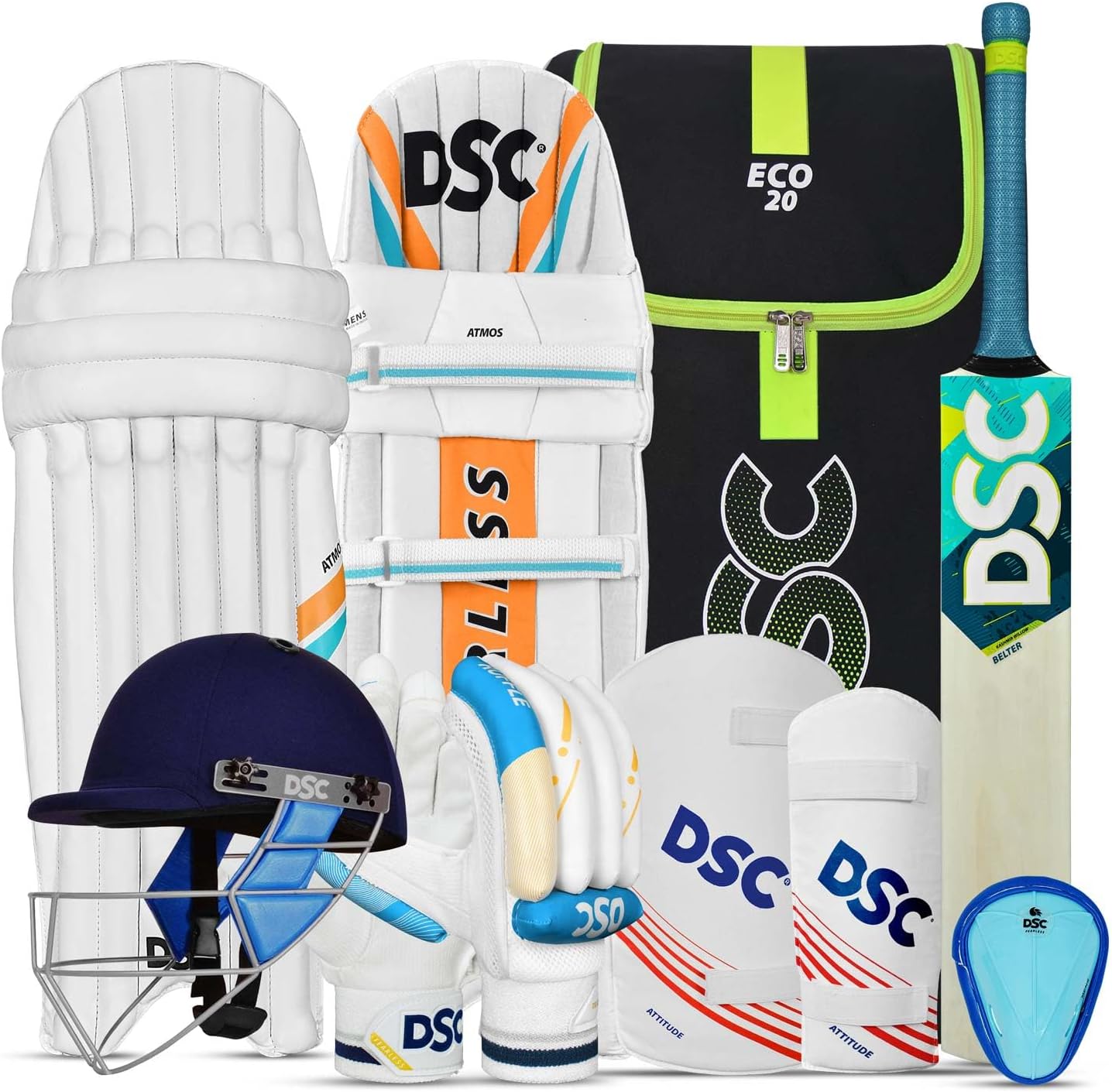 DSC Belter Kashmir Willow Complete Cricket Kit with Helmet for Mens