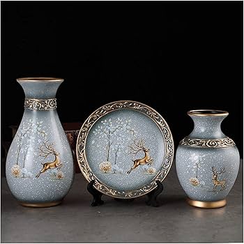中国花瓶セット Amazon.co.jp: 中国陶磁器3ピース/セット セラミック花瓶 3D 立体