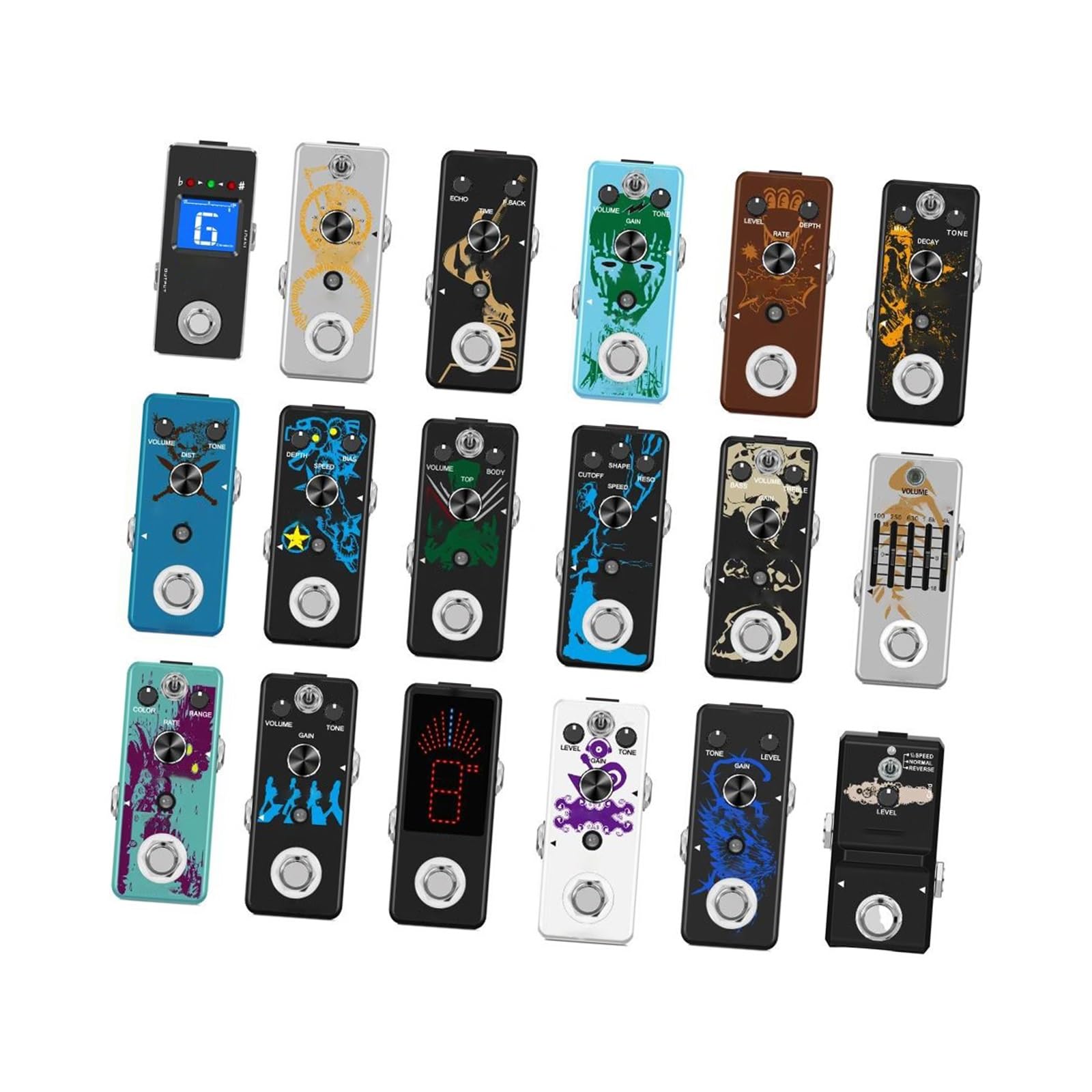 Profesjonalny Tuner Efektów Gitarowych Overdrive Delay Edge Metalowe Akcesoria Do Instrumentów(6)