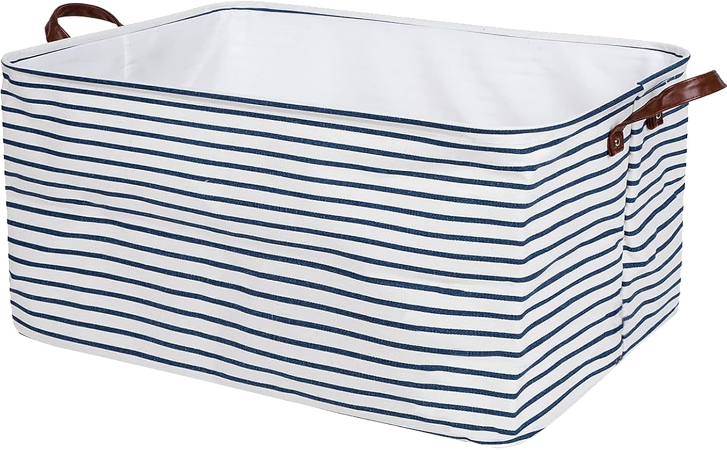 DOKEHOM 22Inches XLarge Storage Basket with Lid, Drawstring Canvas