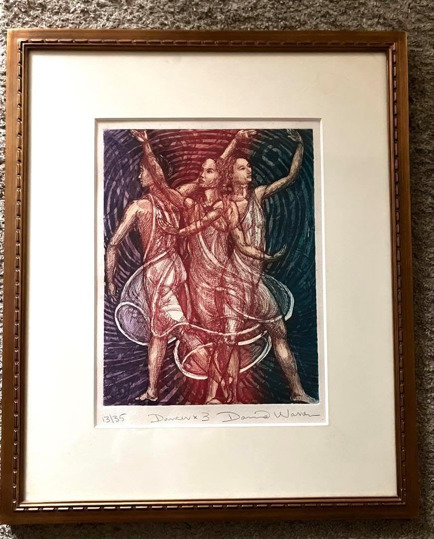 Dancer x 3 David Warren リトグラフ 1335 37d03d Mixtape with Cork