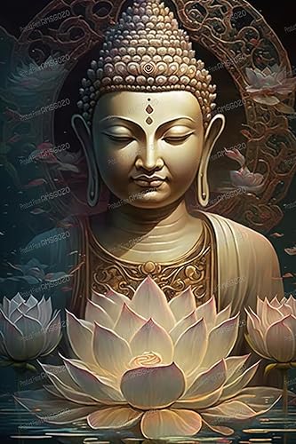 RMSGOZO Rompecabezas para adultos de 1000 piezas, Buda de loto, decoración del hogar, juegos de rompecabezas de alta dificultad, juguetes y regalos