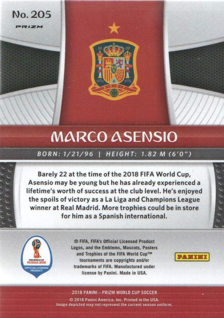 2018 Panini Prizm World Cup Soccer Red & Blue Wave #205 Marco Asensio