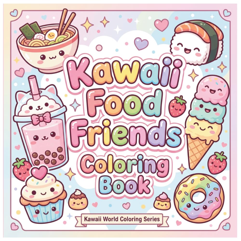 Kawaii Food Friends Coloring Book (Kawaii World Coloring Series)