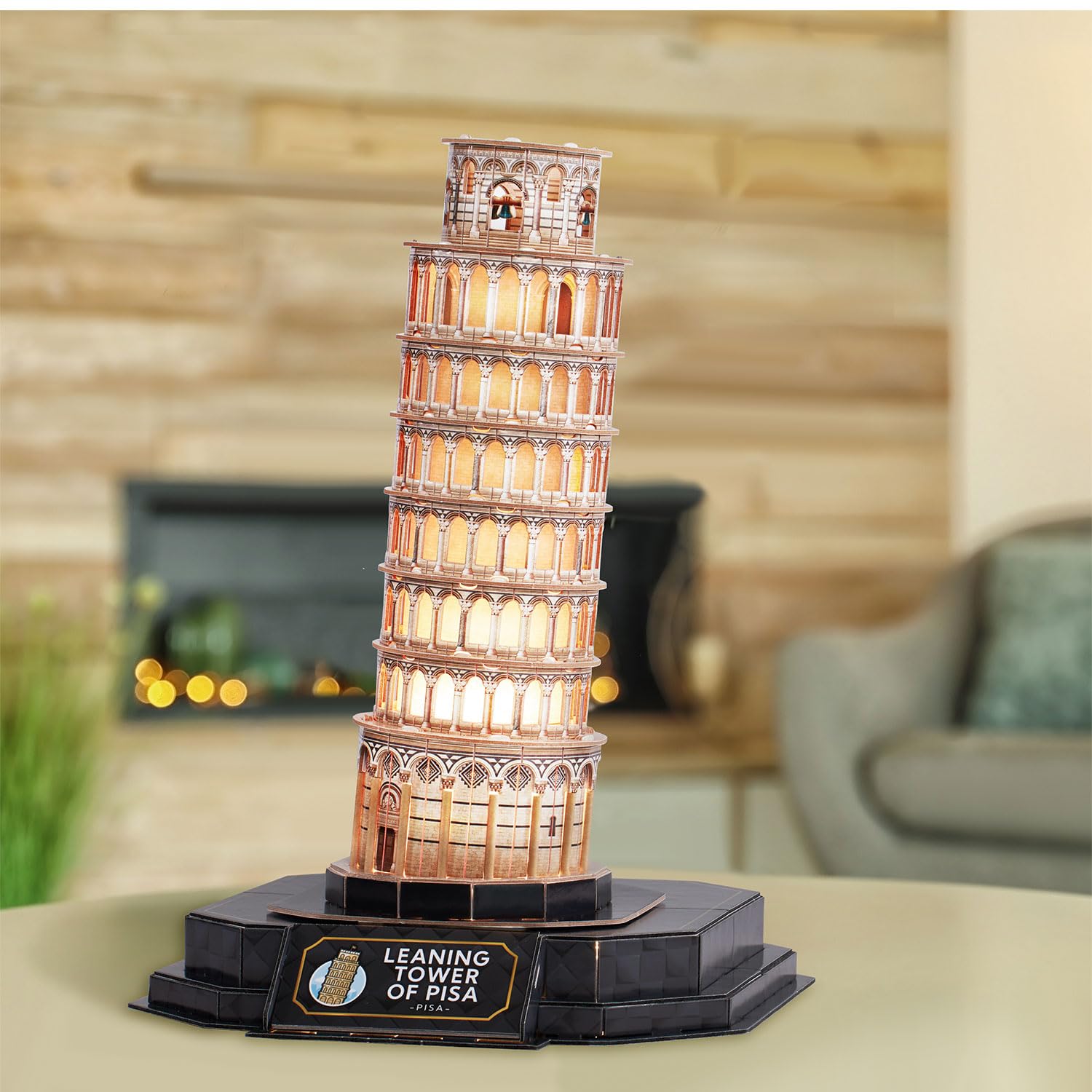 Puzzle 3d - Torre Di Pisa Led | Puzzles 3d Regalo Bambino 8 Anni | Puzzle 3d Per Bambini E Puzzles 3d Per Adulti | Modellini Da Costruire | Giochi Per Bambini | 44 Pezzi