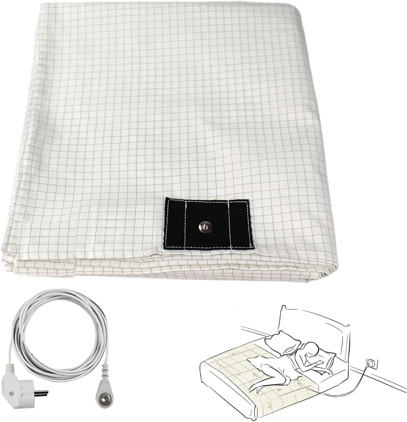 Erdungsmatte mit Erdungsanschlusskabel, Earthing Matte, Leitfähiger