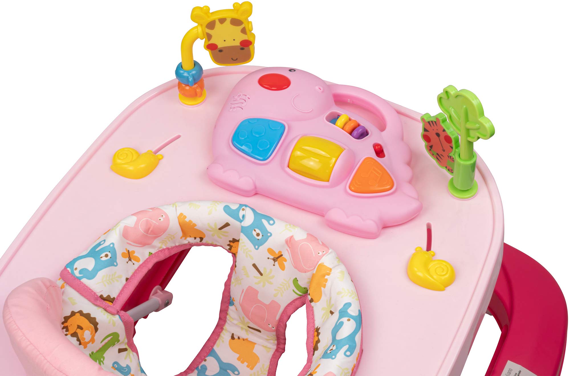 Girello Ib Style WAVE 3 In 1 Rosa - Con Altalena, Luci E Musica, Regolabile, Sicuro EN1273 - Foto 6