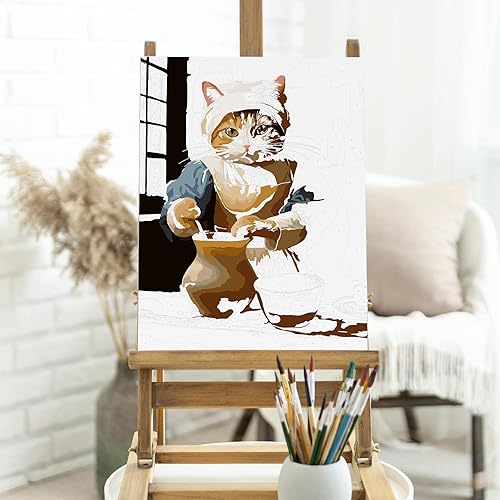 Miniatura 8 de NiArt Pintura por números para adultos principiantes, pintura de bricolaje por números sobre lienzo para niños, kits de pintura al óleo sin marco