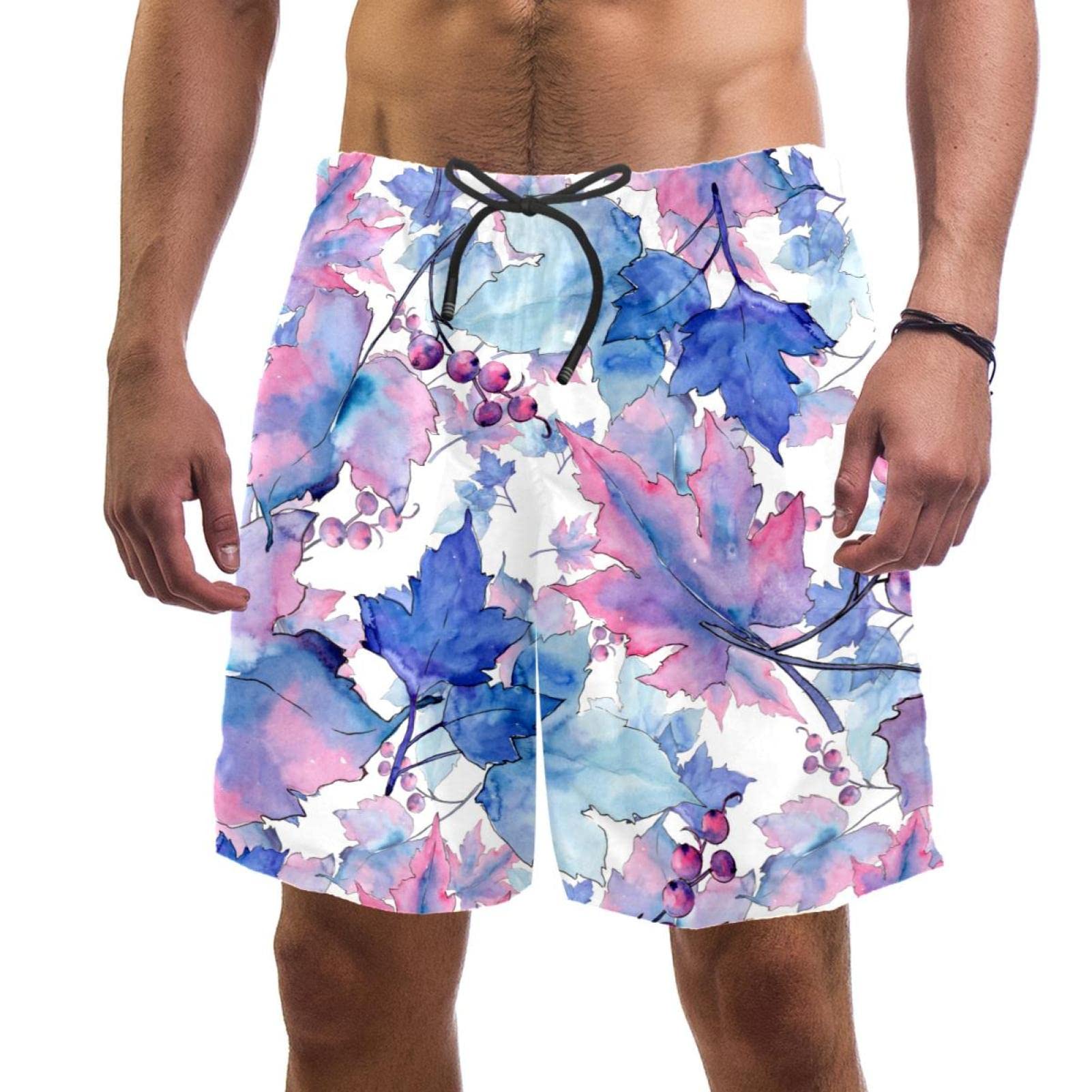 Maillots de bain pour hommes JDEZ à motif raisins violets - 6