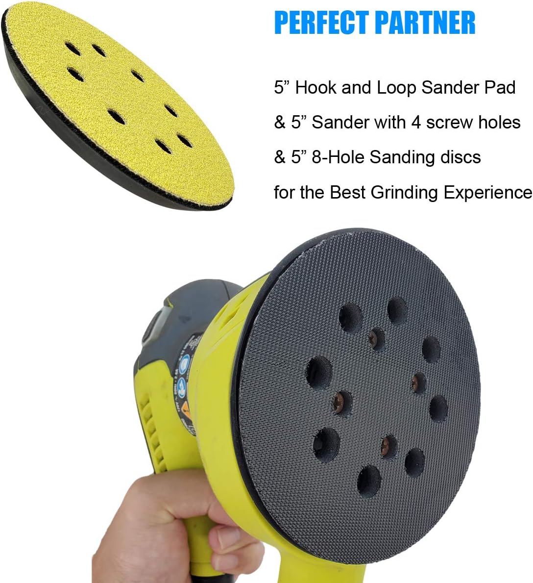 5" Hook and Loop Replacement Backing Pad for Ryobi #300527002 - Compatible with Ryobi RS290, RS241, RS240, RS280/RS280VS, RS281VS, P411 Random Orbit Sander
