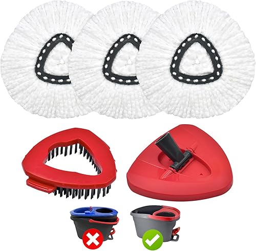 Recambios de cabezales de fregona para Ocedar, cabezal de repuesto para mopa giratoria para O-Cedar EasyWring, 1 sistema de tanque de repuestos,