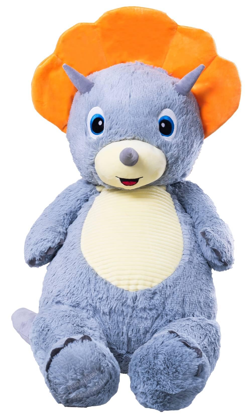 Pioupiou et Marveilles – Peluche Gigante de fabricación Francesa XXL Keops Le Dinosaurio – 100 cm de Altura – Todo Suave para niños Made in France – 16645