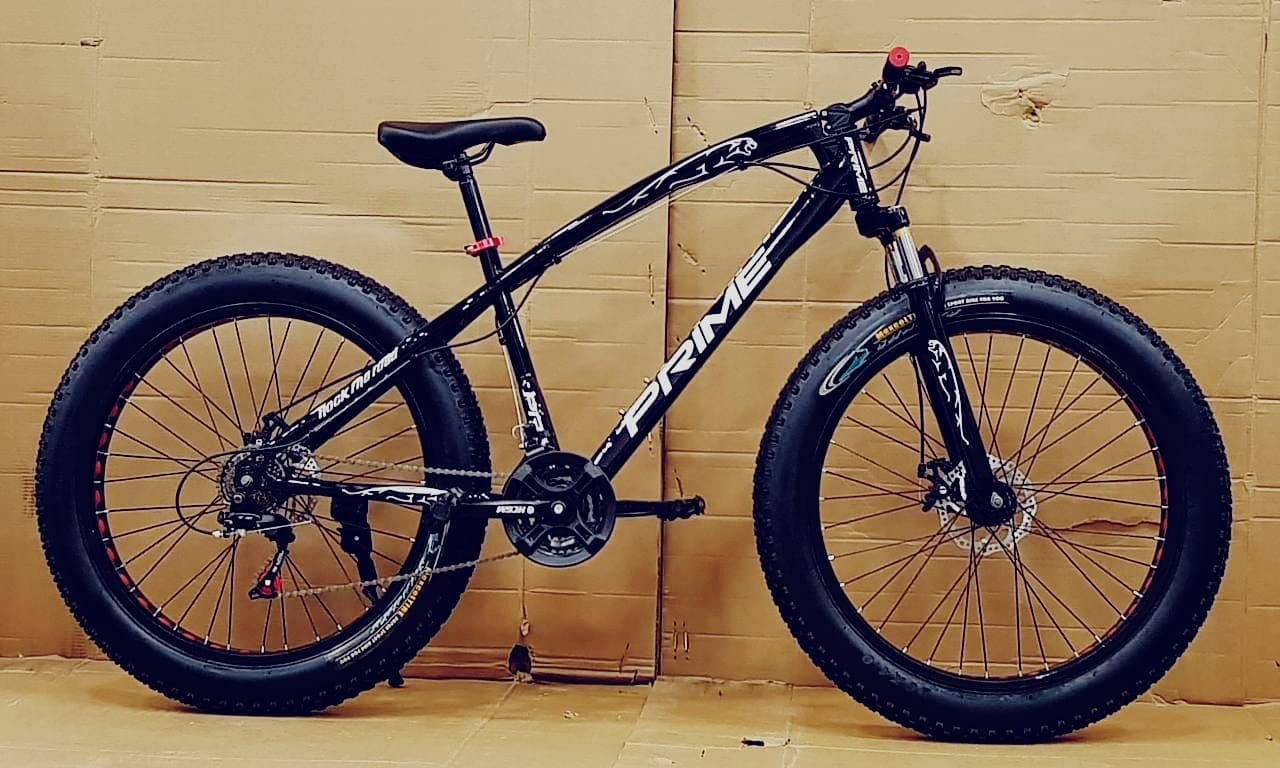 Sunspeed Unisex Mountain Bike | 21-Speed Gear with Double Disc Brakes, Fat Magnesium Tires, Carbon Steel Frame | 26-Inch White, Dual Suspension | Black
