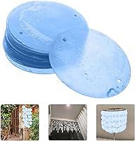 Vista 44 de GLEAVI Cowrie Shells 100pcs Round Shells Pieces Round Natural Capiz with 2 Hole, Polished Slice Accessory Capiz Pearl Coin Beads Charms for Jewelry