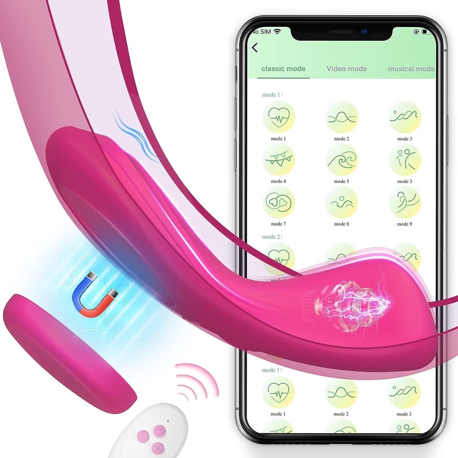 Juguete Sexual Para Parejas Vibrador Ultrafino, Vibrador Muerto Para Mujer, Vibrador Mariposa, Estimulador De Clitoris Para Ella, Vibradores Para Mujer Silenciosos Con App Y Mando A Distancia