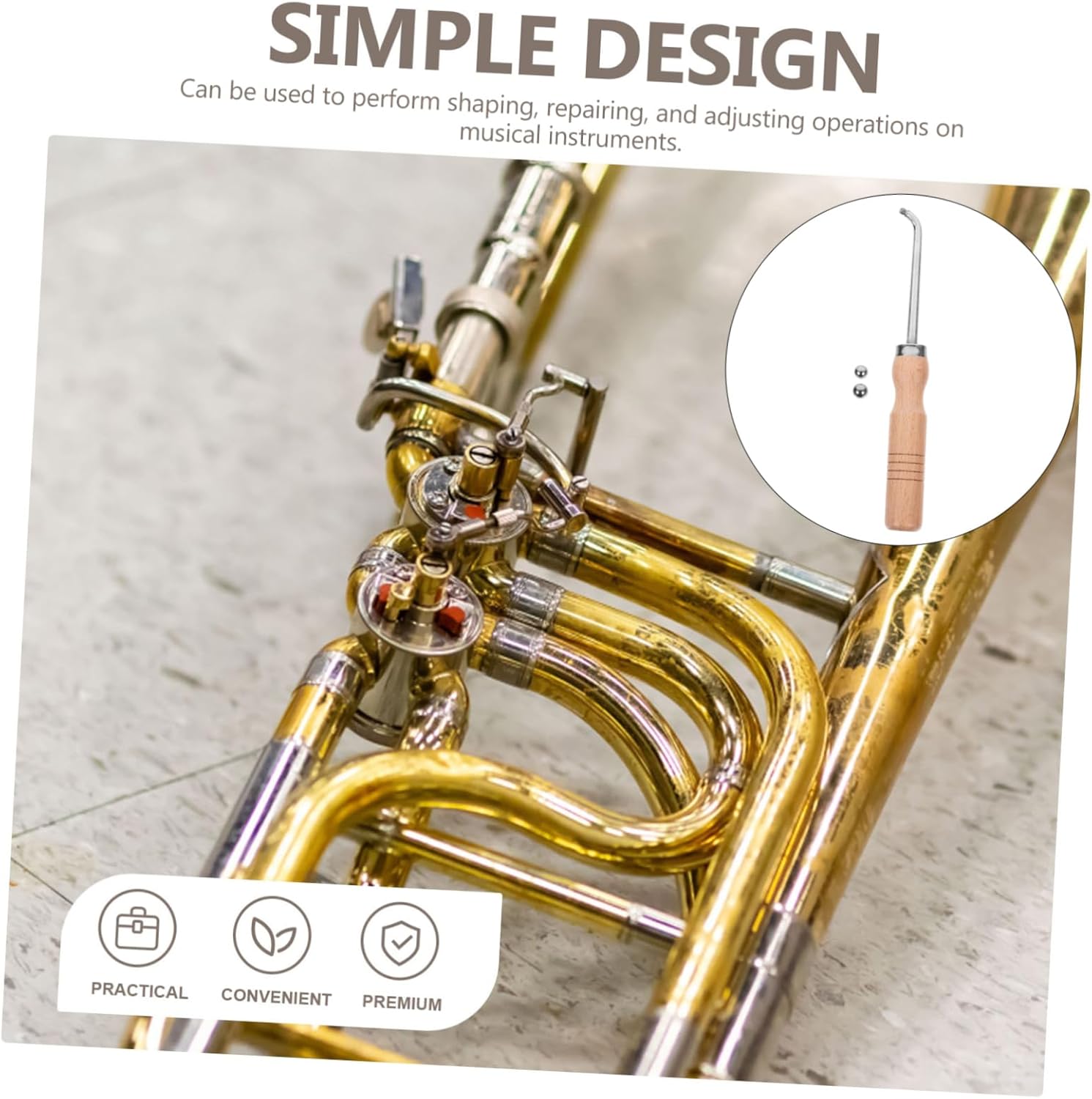 KESYOO Repair Tool for Trumpet Bend Pipe Maintenance Kit Guitar Multi Tool Music Instrument Repairing
