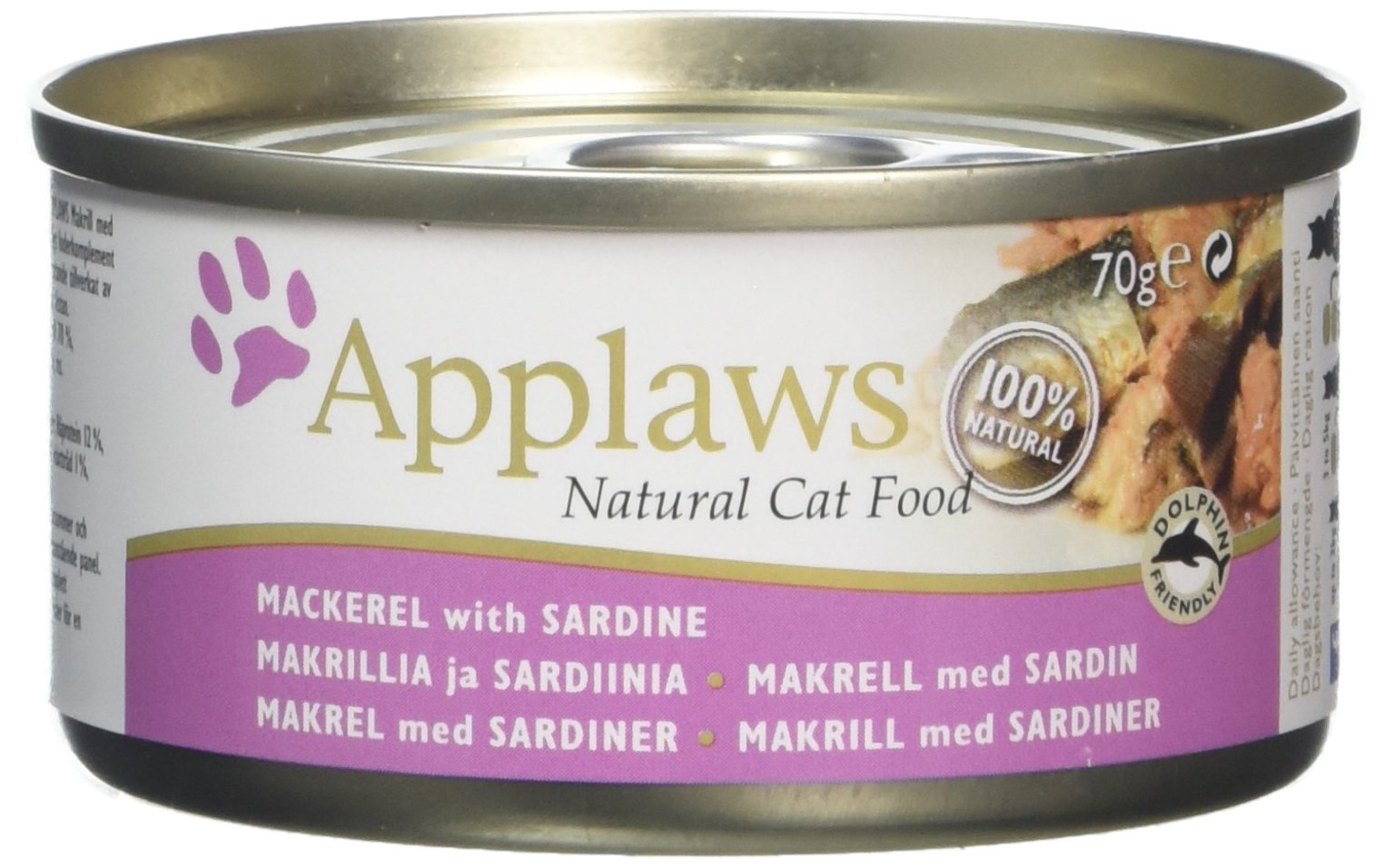 Applaws Katze Dose Makrele & Sardine, 24er Pack (24 x 70 g)