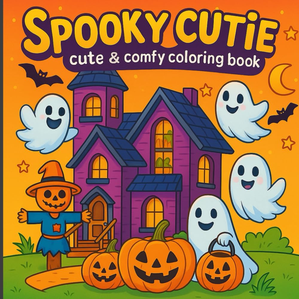 Spooky Cutie:: Coloring Book for Adults and Teens Featuring Adorable Creepy Creatures in Cozy Hygge Moments for Relaxation (Cozy Spaces Coloring)
