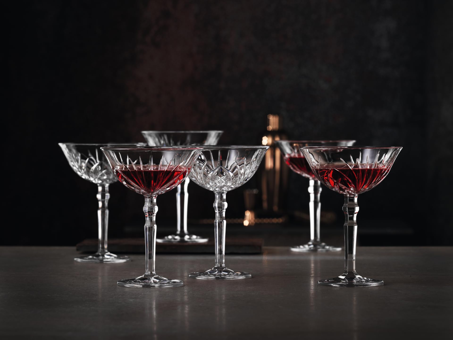 Spiegelau & Nachtmann, 6-teiliges Cocktailschalen Set, Champagnerschale/Coupette Glas, Kristallglas, 200 ml, Palais, 103323