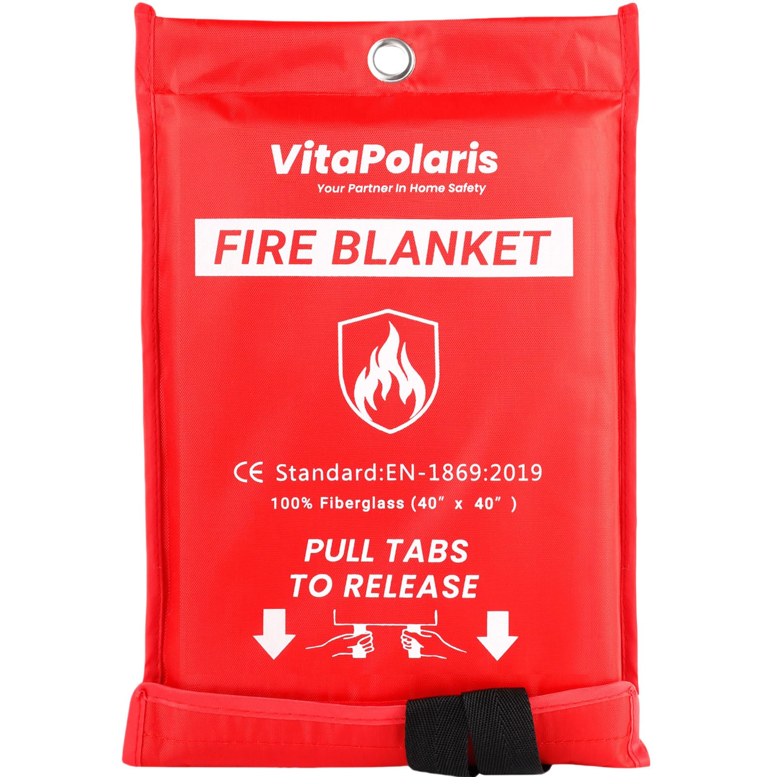 Manta de emergencia resistente para el hogar y la cocina, 40 x 40 pulgadas, manta ignífuga de fibra de vidrio de clase K para el hogar, cocina, parrilla, coche (paquete de 1)