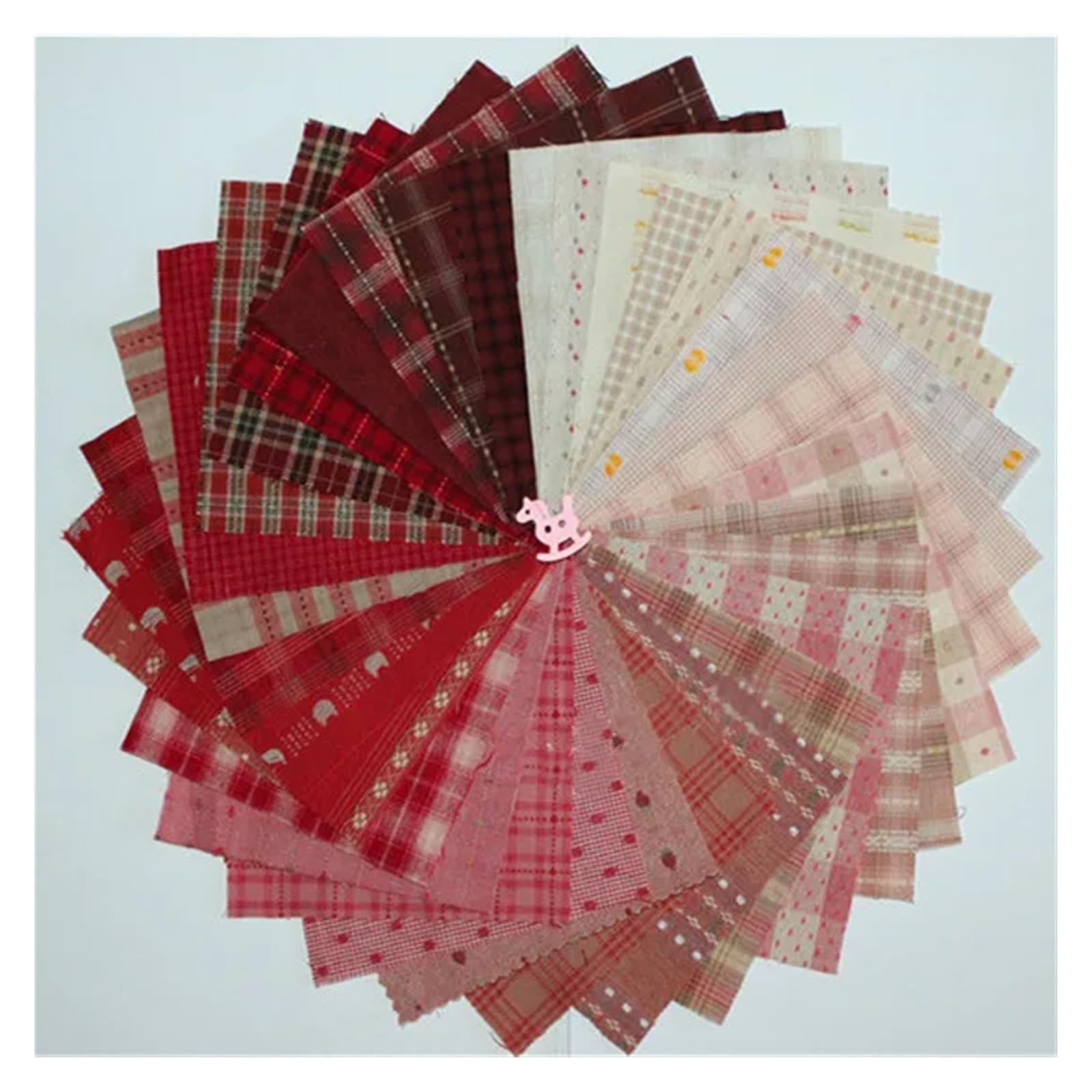 Set Di Tessuti Per Patchwork Tessuto di cotone patchwork fai da te fatto a mano in tessuto tinto in filo 50 pezzi 9 * 12 cm