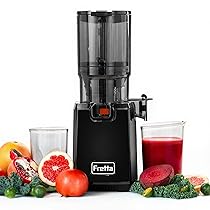 Fretta Estrattore Frutta e Verdura, Slow Juicer con Apertura da 135mm, Autoalimentante e ad Alta Resa, Facile da Pulire – 250W, Senza BPA Estrattore di succo