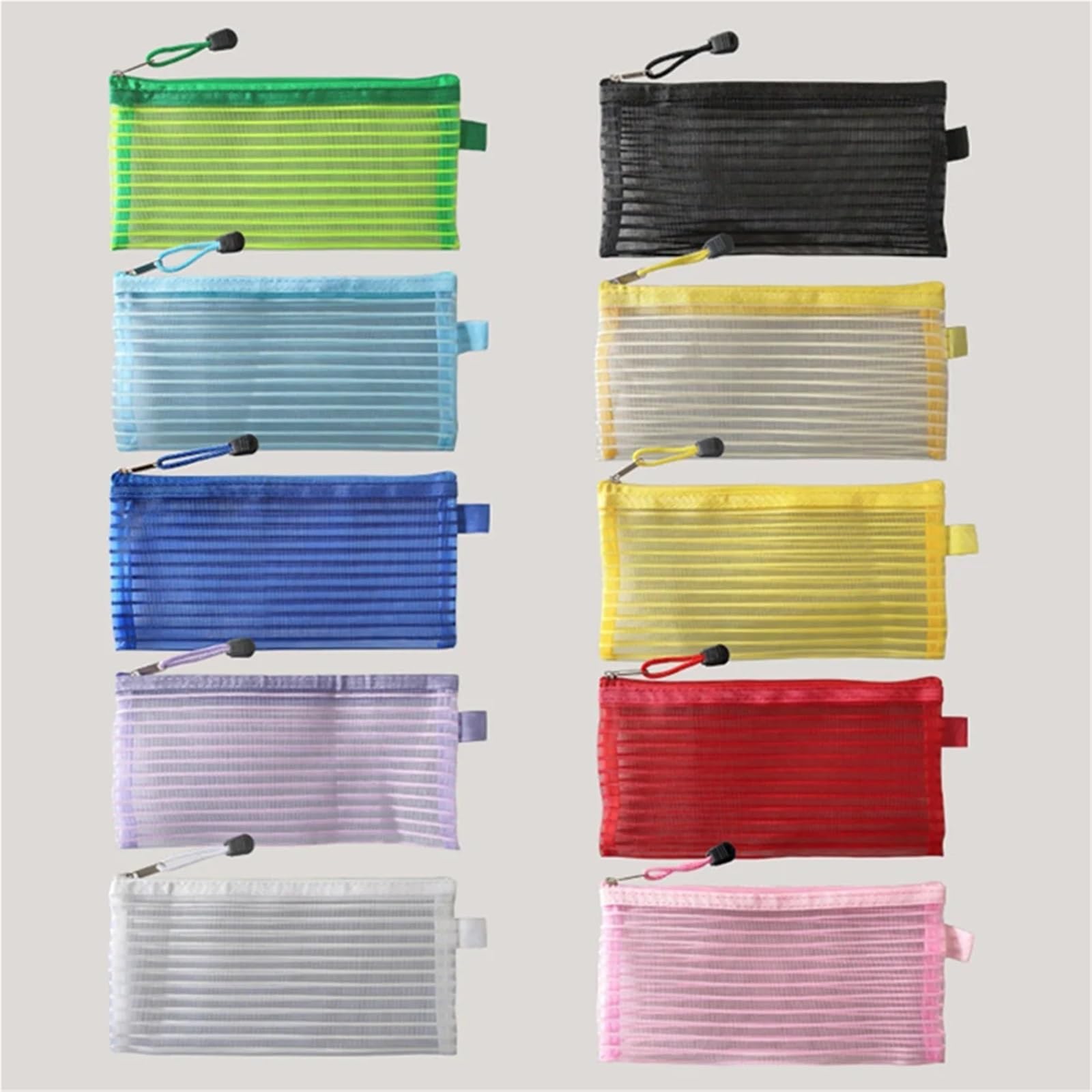 bolsas Ziploc reutilizables, Bolsa De Malla Con Cremallera Paquete 80 Multicolor 23x12cm