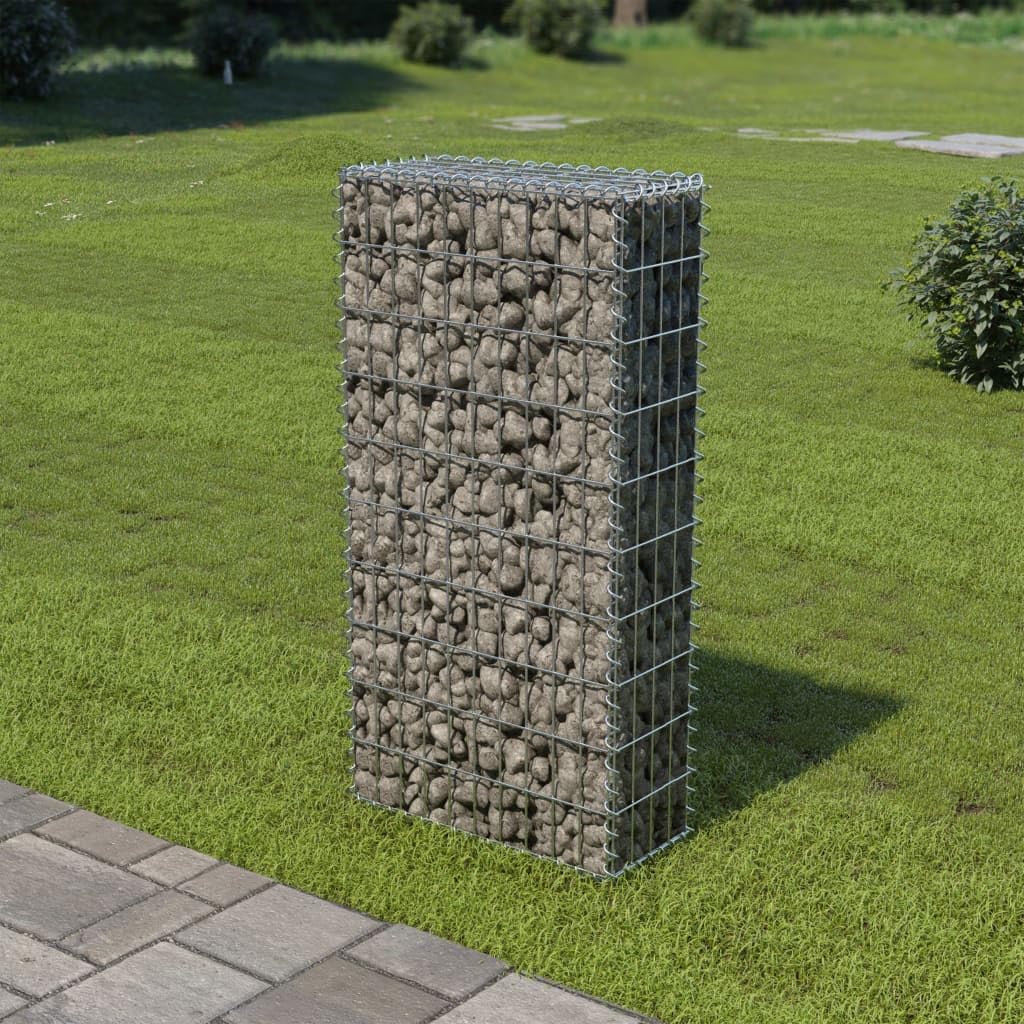 Muro de gaviones con cubiertas acero galvanizado 50x20x100 cm, Malla metálica para gallinero, Red de gallinero de acero, Alambrada de gallinero de acero resistente para proteger a tus aves de corral
