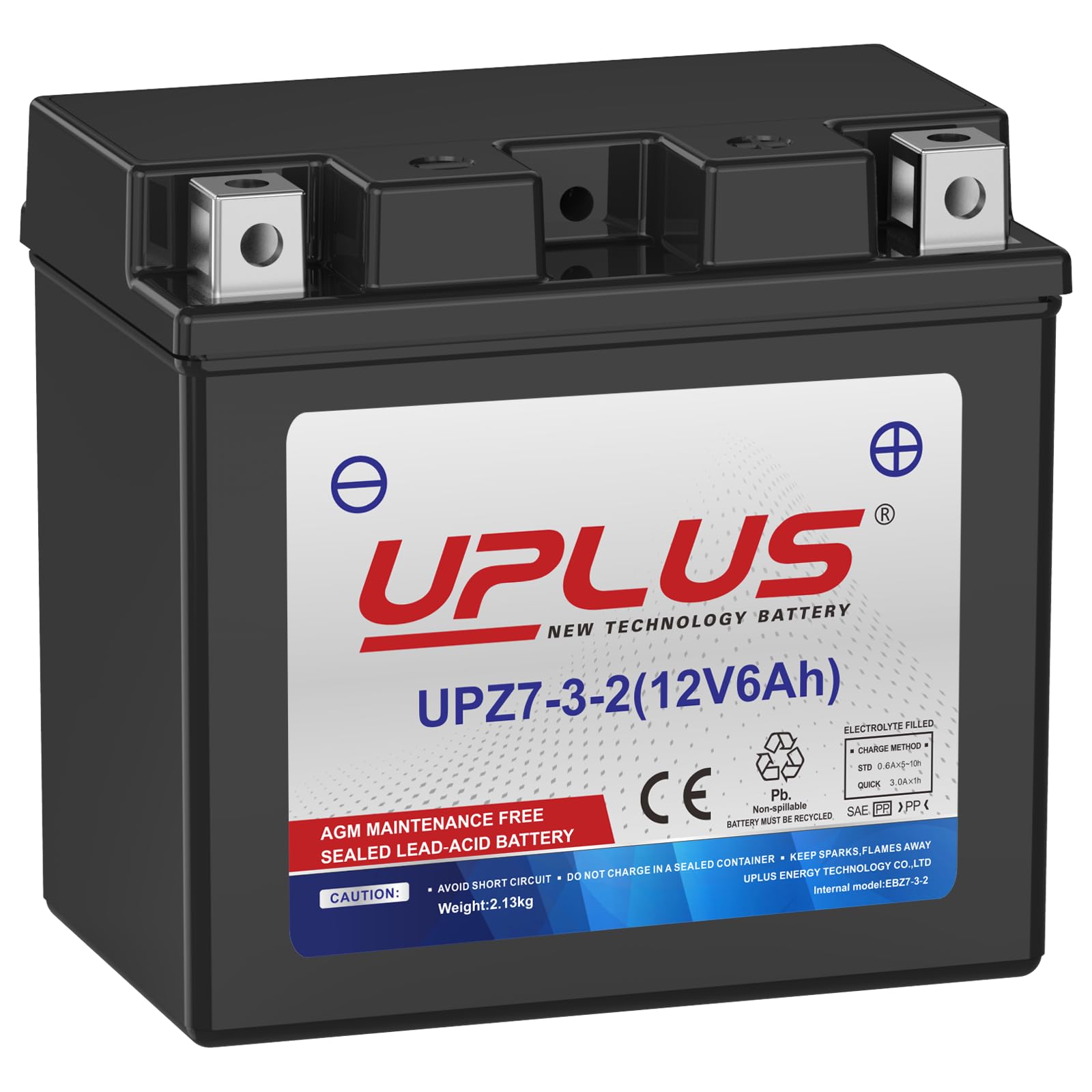 UPLUS Motorcycle Battery UP4-3-I Agm Battery, 12V 3Ah SLA Batteries Maintenance Free Scooter ATV replace for-TX4L-BS | Confirm size before order 113L x 70W x 85H(mm) — view 13